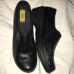 Clark’s non slip black shoes